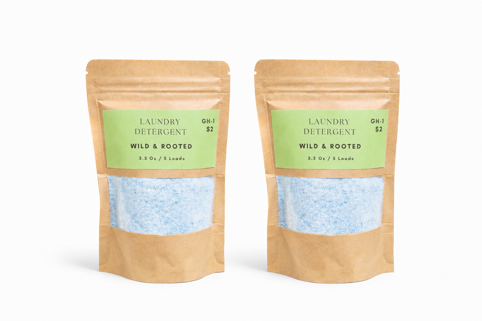 Wild & Rooted Handmade Laundry Detergent | Earthy Botanical Laundry Powder HE Washer Safe | Available in 3 Sizes