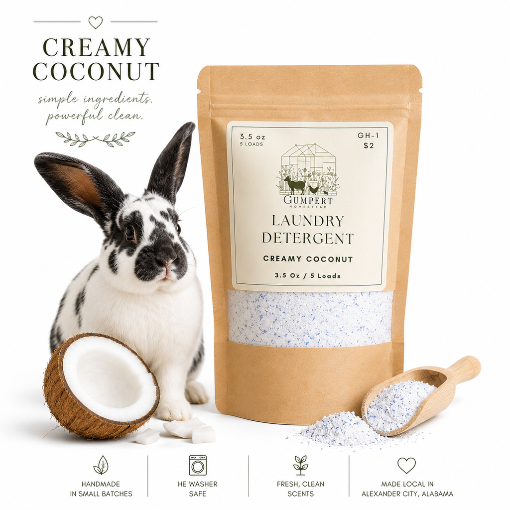 Creamy Coconut Handmade Laundry Detergent | Farm-Made Laundry Soap | HE Washer Safe | Available in 3 Sizes
